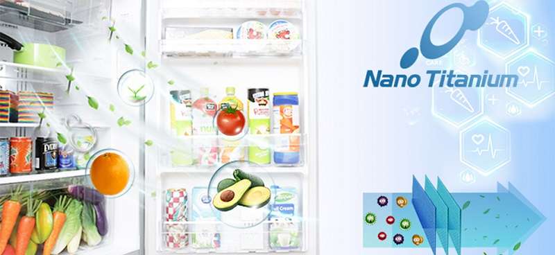 Bảo vệ sức khỏe với bộ lọc công nghệ Nano  - Tủ lạnh Hitachi inverter 375 lít R-SG38FPG