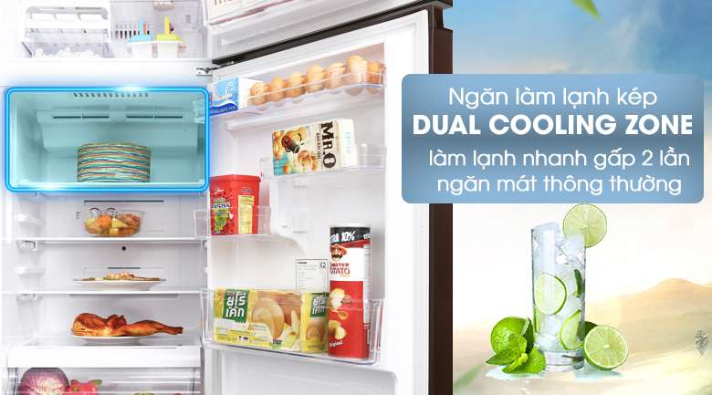 Ngăn Dual Cooling Zone - Tủ lạnh Toshiba Inverter 305 lít GR-AG36VUBZ XB1
